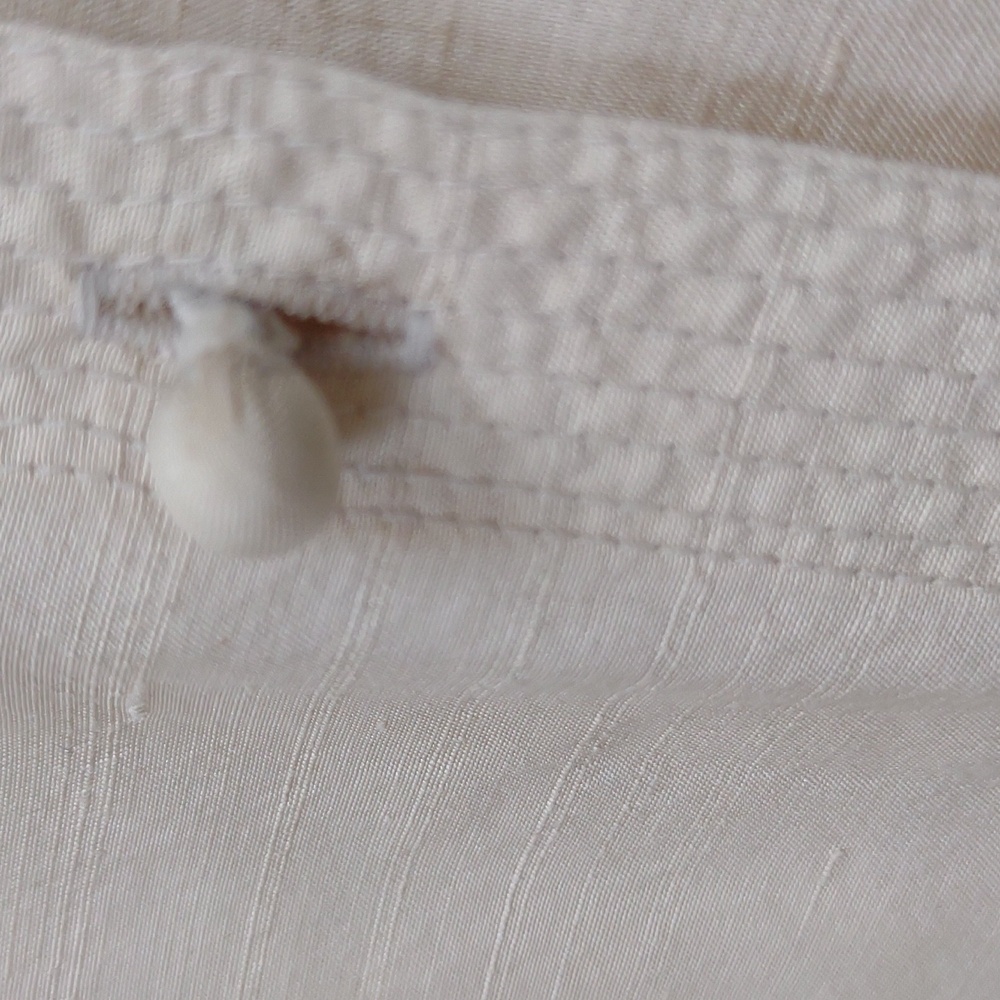 Dana Buchman Vintage All Silk Buttercream Yellow LS BU Asian Inspired Blouse - Picture 10 of 11